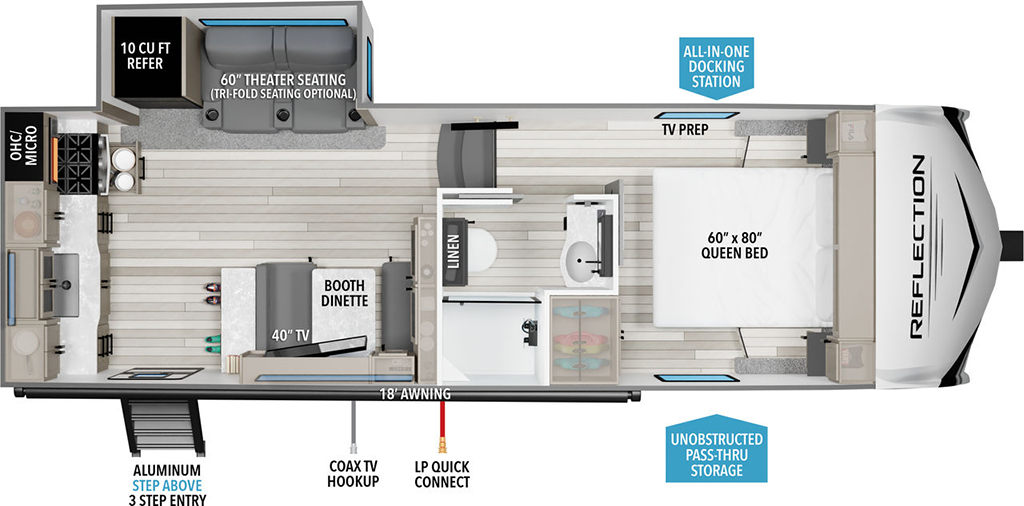 Image of floorplan for 2024 REFLECTION 100 22RK by GRAND DESIGN